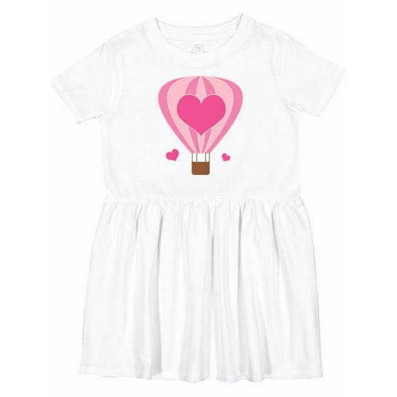 Inktastic Valentine Hot Air Balloon Girls Toddler Dress