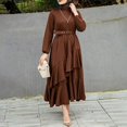thumbnail image 1 of WILLBEST Vestidos Casuales para Mujer Fiesta Vestido de Mujer Falda Larga con Bordes con Volantes de Doble Capa y Vestido Ajustado En La Cintura Mediana​​, 1 of 3