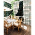 thumbnail image 5 of nqOlkjepod Outdoor Curtains for Patio Waterproof, Beige Light Green Outdoor Privacy Panels Grommet, Farmhouse Wooden Striped Blackout Outside Curtains for Porch/Cabana/Pergola 54"x84", 1 Panel, 5 of 8
