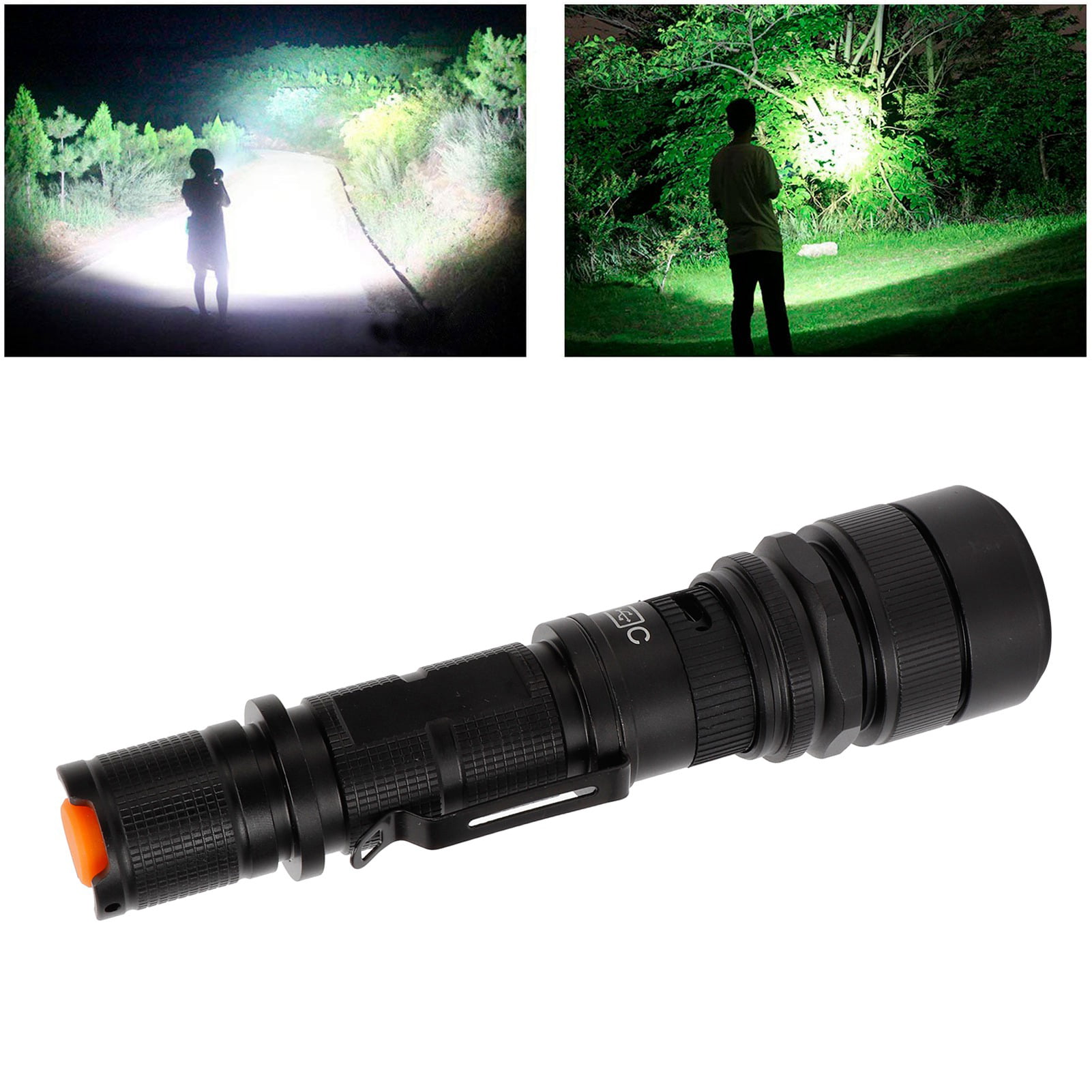 RGBW 4 Color In 1 LED Flashlight Telescopic Zoomable Torch Waterproof Outdoor RH 