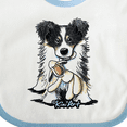 thumbnail image 4 of Inktastic Tri-Color Border Collie Boys or Girls Baby Bib, 4 of 4