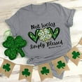 thumbnail image 4 of Haut de la Saint-Patrick pour Femmes à Manches Courtes avec Imprimé Graphique et Col Rond pour la Saint-Patrick, 4 of 7