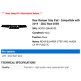 thumbnail image 2 of Rear Bumper Step Pad - Compatible with 2019 - 2022 Ram 3500 2020 2021, 2 of 2