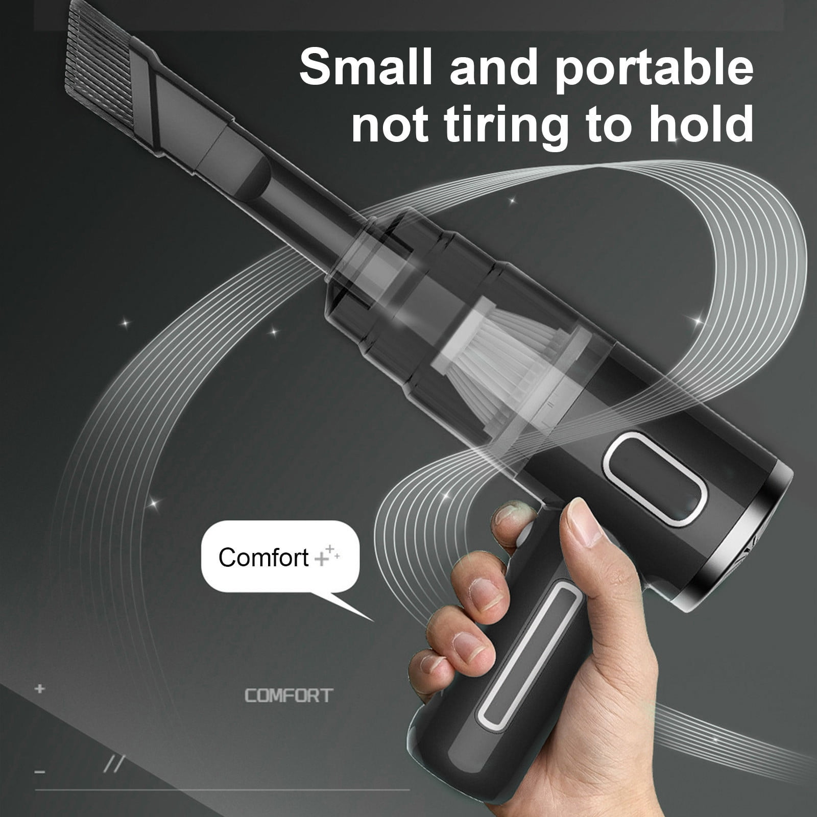 Uiz Merueh Mini Car Vacuum Handheld Vacuum Cordless Car Vacuum Powerful Suction Hand Vac for Car,Office,Home Cleaning