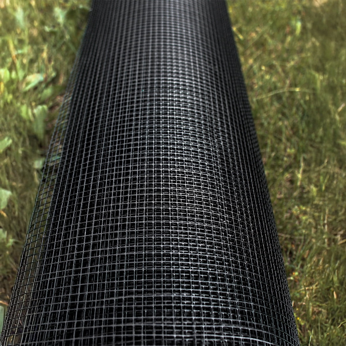 Trident Fence 2' x 100' 23ga. Hardware Cloth Roll Black PVC Coated - .5" x .5" Mesh