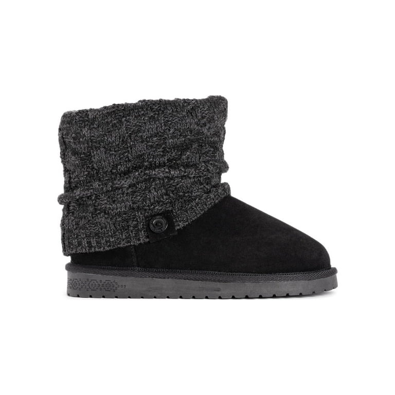 Essentials by MUK LUKS Women s Laurel Sweater Winter Boots Walmart