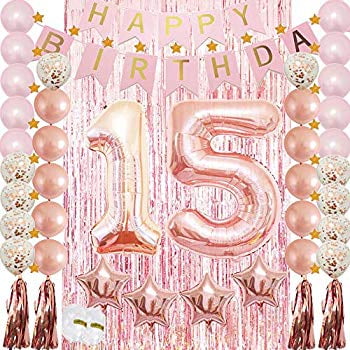 15th Birthday Decorations|15th Birthday Party Supplies ...