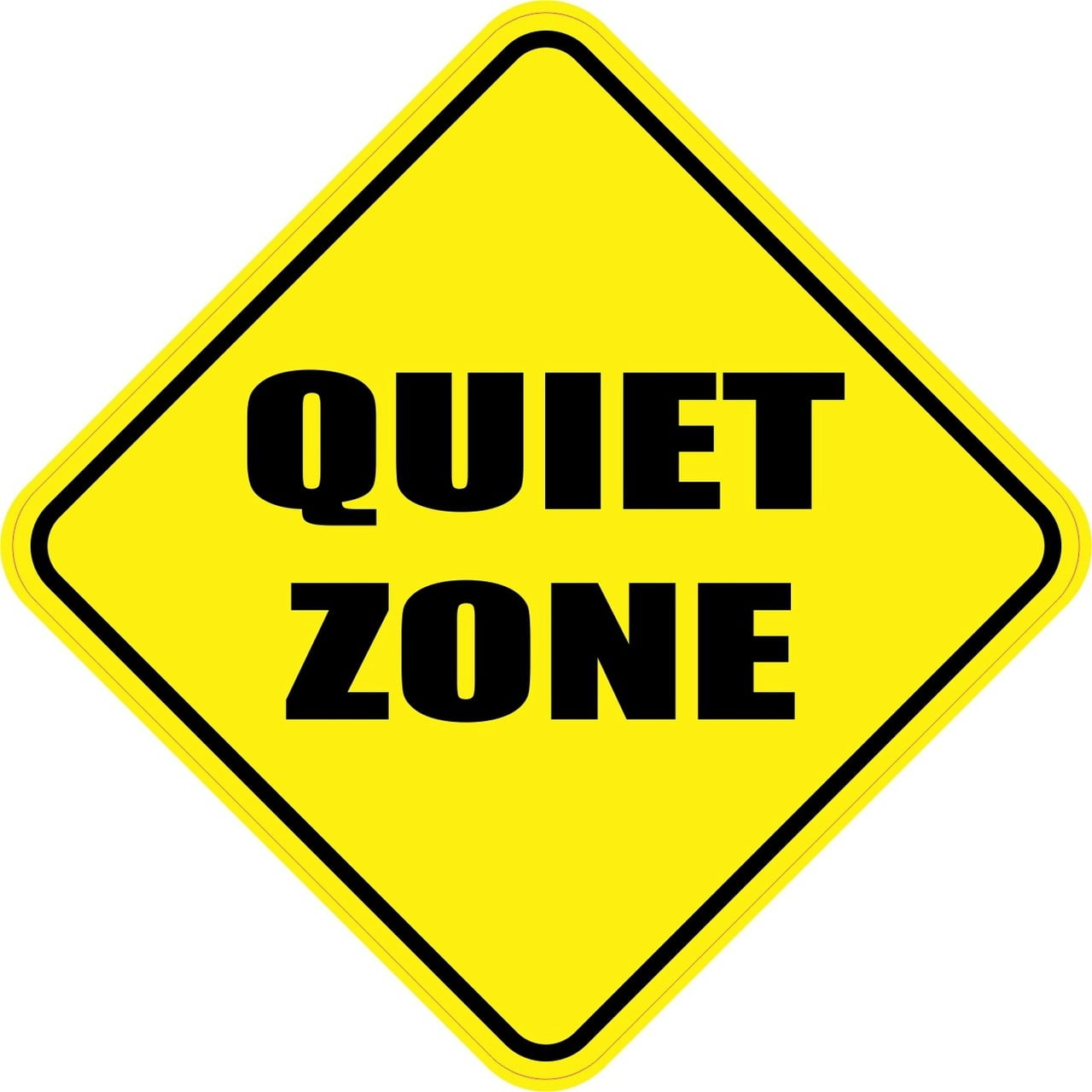 4.5in x 4.5in Quiet Zone Sticker