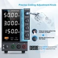 thumbnail image 3 of Fuente de alimentación DC WANPTEK POWER Bench 0-120 V 0-3A con USB y tipo C, 3 of 9