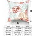 thumbnail image 5 of Coastal Coral Teal Pillow Covers 18X18 Inch Beach Ocean Themed Couch Pillow Cases Nautical Summer Sea Throw Pillows Set of 2 Modern Home Decor for Room Bedroom Porch Patio Cushion Outdoor, 5 of 6