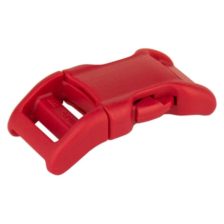 Release Buckle - 5/8 Inch Red YKK Contoured Side Release Plastic Buckle