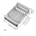 thumbnail image 3 of Retractable Stainless Steel Sink Strainer Drain, Telescopic Drain Basket with Adjustable Armrest, Kitchen Rack Drain Basket, Over The Sink Dish Drying Rack, 3 of 8