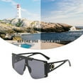 thumbnail image 4 of Gafas de sol de una sola pieza de las gafas de sol grandes de moda del tiroteo de la calle de la moda del marco, hechas de PC, 4 of 5