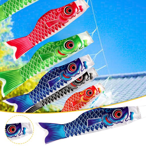 HBBKVI Fall Decor Windsock Streamer Fish Flag Kite Home Outdoors Hanging Decoration