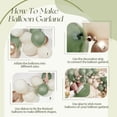 thumbnail image 3 of Kit de guirnaldas con forma de arco de globos Anjerlfu, 130 unidades, verde salvia y oro, 3 of 7