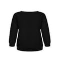 thumbnail image 3 of Long-Sleeved Fall Pullover Simple Sun and Moon Print Sweatshirt Casual Oversized Loose Sweater Top，Beige, 3 of 6