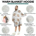 thumbnail image 5 of Football with Symbols Pattern Wearable Oversized Blanket,Wearable Blanket Hoodie for Adults,Cozy Hooded Blankets with Super Pockets,Super Warm Fuzzy Pullover for Women & Men, 5 of 6