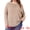 Light Brown, variant on Women's Plus Crew Neck Casual Pullover Knit Blouse Top 1X Dark Blue