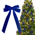 thumbnail image 3 of 12Pcs Velvet Bows Christmas Tree Decorations,5in x 10in Xmas Ornaments for Tree Home Birthday Party Front Door Wedding Holiday Decor, 3 of 10
