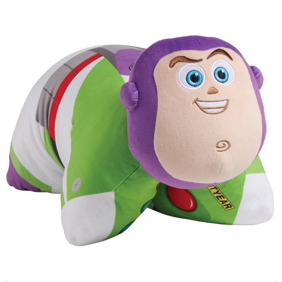 Pillow Pets Disney Pixar Buzz Lightyear Soft Plush Folding Stuffed Animal and Kids Pillow – Official Toy Story Merchandise, 16 Inch, for Travel, Bedtime, and Play