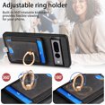 thumbnail image 2 of Allytech for Google Pixel 7 Pro 2 in 1 Detachable Wallet Case, Retro PU Leather Ring Kickstand Card Slots Case for Women Men, Strong Magnetic Shockproof Slim Case for Google Pixel 7 Pro - Black, 2 of 10