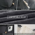 thumbnail image 4 of CJC Velvet Soft Triangular Wedge Pillow with Side Pocket, 3 in 1 Adjustable Bed Reading Pillow Bedrest Lumbar Neck Back Support Cushion, Gray Black, 4 of 9