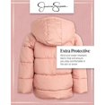 thumbnail image 7 of Jessica Simpson Baby Girls Puffer Jacket Sherpa Lined Hood Quilted Winter Coats, 7 of 7