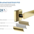 thumbnail image 5 of KIBI Blaze 10 inch Hand Towel Bar Bathroom Towel Holder Solid Brass Wall Mounted Modern Bathroom Towel Bar (Brushed Gold) (KBA16), 5 of 16