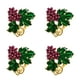 thumbnail image 3 of servilleteros de uva morada con hojas verdes para fiestas de invierno, bodas y decoración de mesa navideña, 3 of 7