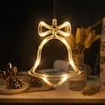 thumbnail image 6 of Christmas Bell Window Light, Christmas Bell with Bow Lights LED Santa Hanging Christmas Lights Christmas Lighted with Suction Cup Battery Operated Christmas Light for Xmas Tree Party Decor, 6 of 6