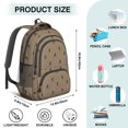 thumbnail image 5 of Bigfoot and Silhouette Brown Pattern Backpack for School, Cute School Bag with Adjustable Shoulder Straps and Padded Back, 16.9"x12.6"x5.9", 5 of 5