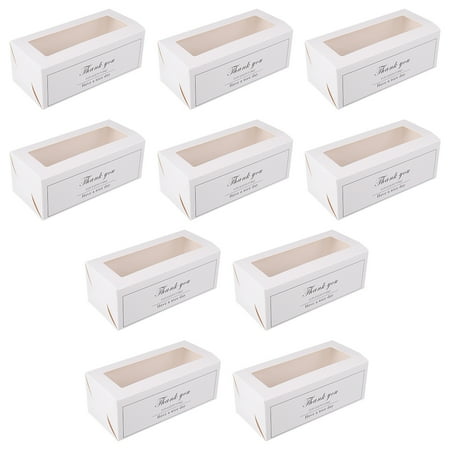 

Lixi 10Pcs Cake Roll Packaging Box Dessert Storage Box Cake Roll Container Cake Decor