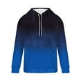 thumbnail image 4 of Timoontee Men's Hooded Sweatshirts Fall Winter Trendy Gradient Color Pullover Drawstring Wram Sweatshirts Casual Relaxed Fit Pocket Hoodies Blue M, 4 of 4