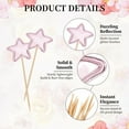 thumbnail image 3 of Uxcell Star Cupcake Toppers Glitter Star Cake Toppers Mini Cupcake Picks, Fit for Wedding Engagement Cake Decorations Rose Gold, 3 of 7