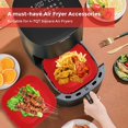 Silicone Air Fryer Liners, 8'' Square 4 To 7 Qt Reusable Heat Resistant