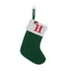 thumbnail image 1 of Green Embroidered Alphabet Knitted Christmas Stocking Gift Bag for Candy and Decorations, 1 of 6