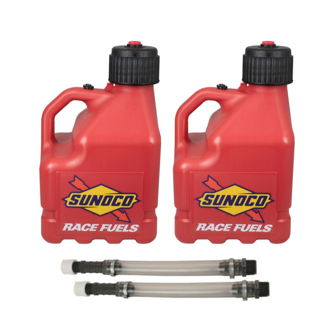 Sunoco Vented 3 Gallon Jug w/Deluxe Hose 2 Pk, Red R3002RD3044