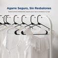 thumbnail image 3 of Ganchos de Plastico Premium SereneLife, Antideslizantes, Ahorradores de Espacio, Duraderos y Resistentes, para Camisas, Suéteres, Sudaderas, Abrigos, Pantalones y Vestidos, Negro, Pack 50, 3 of 7