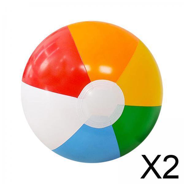 2 Pelotas De Playa Inflables Para Juegos De Agua, Suministros Para Fiestas De Cumpleaños De Verano Para Niños, 6 Colores