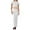 White, variant on Women's Ribbed Knit Two-Piece Set - Neck Crop Top & Maxi Skirt XL White