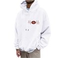 thumbnail image 2 of POROPL Men'S Big And Tall Hoodies Fashion Long Sleeve Sweatshirts with Pockets Print Pullover Tops Casual Fall Outfits White, 2 of 6