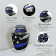 thumbnail image 3 of Extra Large Blue Line Police Urns for Cremation Ashes Large Urn XL or Small Keepsake Urns for Adult Cremation Ashes & Urns for Human Ashes for Home or Burial Cremation Urns, 3 of 12