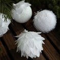 thumbnail image 3 of 1 Uds. Bola de Navidad blanca de 8cm colgante para árbol de Navidad flor bola de nieve de espuma 2024 decoración de Navidad para el hogar Año Nuevo 2025, 3 of 5