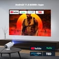thumbnail image 5 of CAMPARK Projector with WiFi and Bluetooth, Mini Projector, 4K 1080P Support Portable Wireless Movie 220° Rotatable 130'' Screen Auto Keystone Compatible with HDMI/iPhone/TV Stick for Bedroom Indoor, 5 of 8