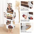 thumbnail image 3 of FORMRS Wearable Blanket Hoodie with Sleeves for Kids Cozy Flannel Sweatshirt, White Cakes Pattern, 3 of 7