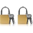thumbnail image 1 of Padlock 32 mm, 2 Pieces Lock with Key, Small Padlock with Key for Suitcases, Cabinets, Gym Lockers, Lockers, Tool Boxes, 1 of 5