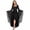 Vermilion, variant on Sorvello Women's Gothic Court Dress Square Neck Lace Patchwork Bell Sleeve High Low Hem Dress Halloween Witch Cosplay Costume Elegant Party Gown for Women Black L