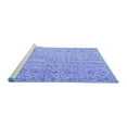 thumbnail image 2 of Ahgly Company Machine Washable Indoor Rectangle Abstract Blue Contemporary Area Rugs, 2' x 4', 2 of 4