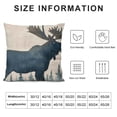 thumbnail image 5 of Qinduosi Moose Pillows Cute Christmas Animal Moose with Big Horns Throw Pillow Cover Decorative Pillow Case Square Cushion Accent Linen Home Inch Blue White, 5 of 5