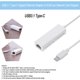 thumbnail image 3 of Cable de datos Adaptador USB 3.1 Type-C Gigabit Ethernet a adaptador de tarjeta de red Lan RJ45, 3 of 8
